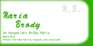 maria brody business card